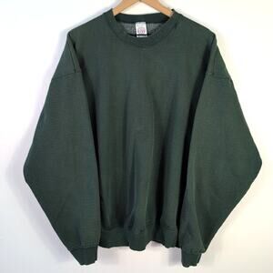 VTG 90s Munsingwear Sweatshirt Mens XXL Green USA Made Super Cotton Blank Crew